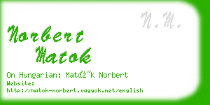 norbert matok business card